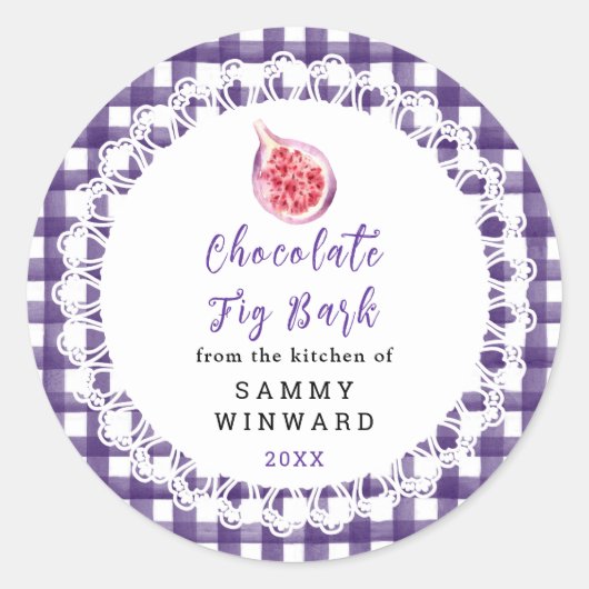 Homemade Chocolate Fig Bark Label (Voorkant)