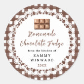 Homemade Chocolate Fudge Label (Voorkant)