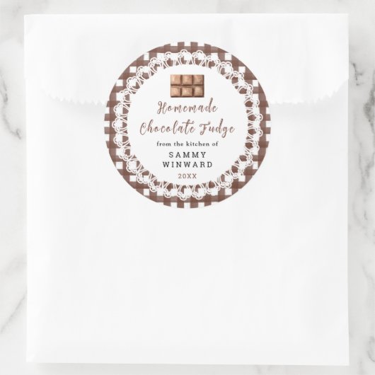 Homemade Chocolate Fudge Label (Tas)