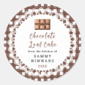 Homemade Chocolate Loaf Cake Label (Voorkant)