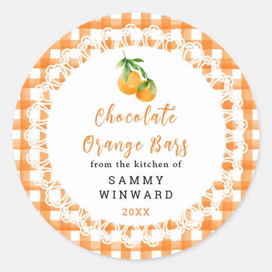Homemade Chocolate Orange Bars Label (Voorkant)