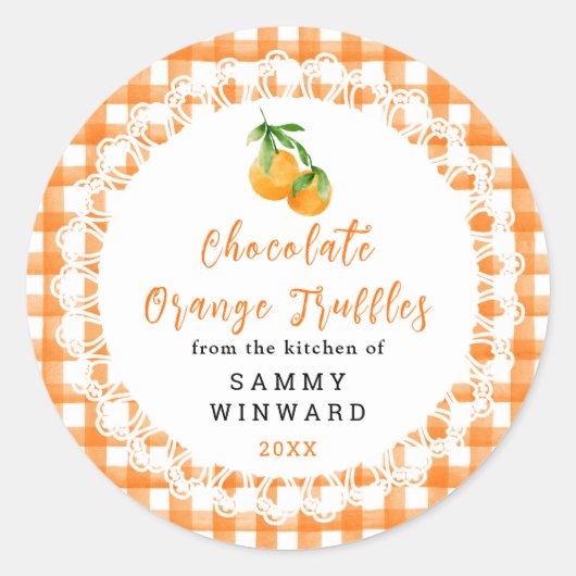 Homemade Chocolate Orange Truffles Label (Voorkant)