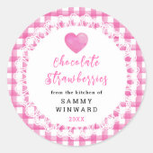 Homemade Chocolate Strawberries Label (Voorkant)