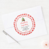 Homemade Christmas Cupcakes Eetlabel Ronde Sticker (Envelop)