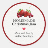 Homemade Christmas Jam Label | Custom Sticker (Voorkant)