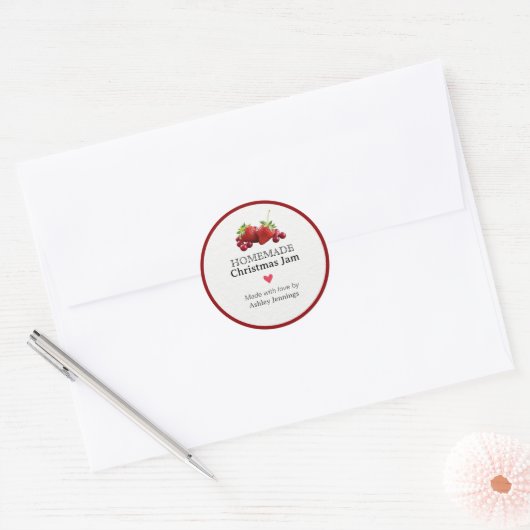 Homemade Christmas Jam Label | Custom Sticker (Envelop)
