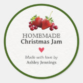 Homemade Christmas Jam Label | Custom Sticker (Voorkant)