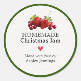 Homemade Christmas Jam Label | Custom Sticker