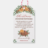 Homemade Christmas Stovetop Potpourri Recipe Tag Cadeaulabel (Voorkant)