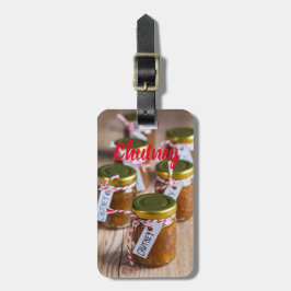 Homemade Chutney uienananananas cadeau Bagagelabel