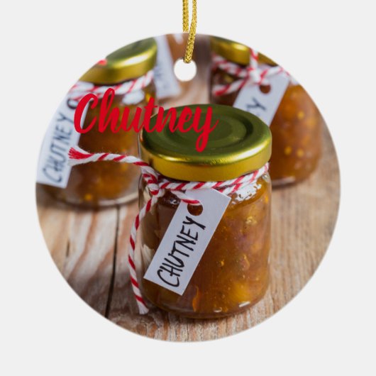 Homemade Chutney uienananananas cadeau Keramisch Ornament (Voorkant)