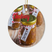 Homemade Chutney uienananananas cadeau Keramisch Ornament (Links)