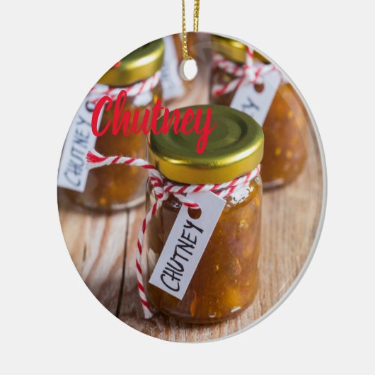 Homemade Chutney uienananananas cadeau Keramisch Ornament (Links)