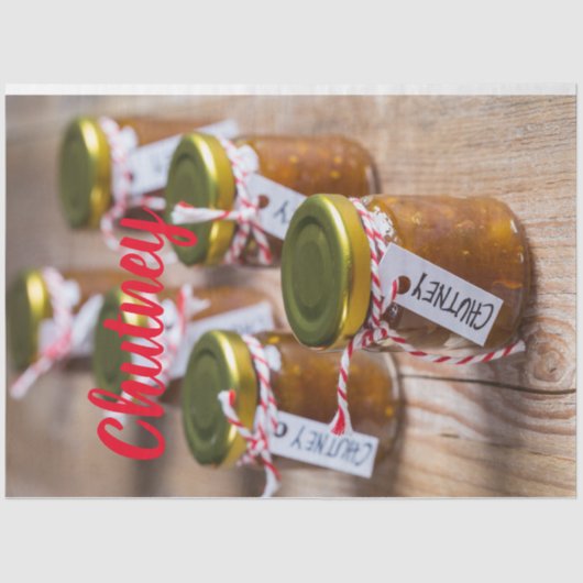 Homemade Chutney uienananananas cadeau Tissuepapier (Voorkant)