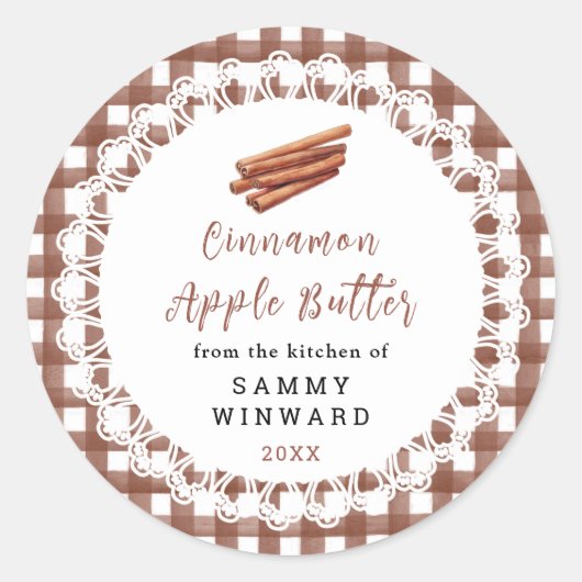 Homemade Cinnamon Apple Butter Label (Voorkant)