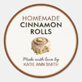 Homemade Cinnamon Rolls Label With Love Stickers (Voorkant)