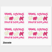 Homemade Circus Animal Crackers Cookies gebaand do Rechthoekige Sticker (Vel)