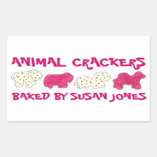 Homemade Circus Animal Crackers Cookies gebaand do Rechthoekige Sticker