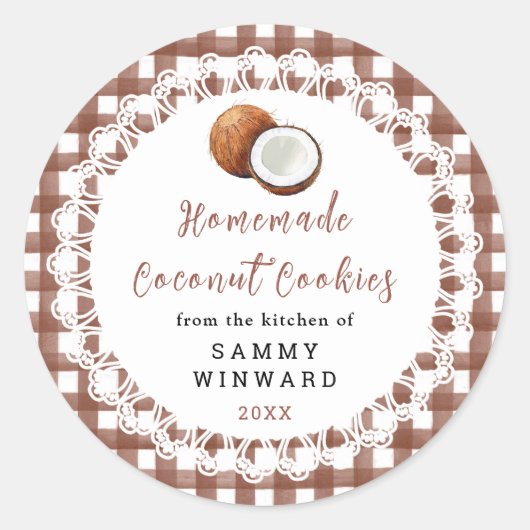 Homemade Coconut Cookies Label (Voorkant)