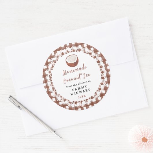 Homemade Coconut Ice Label (Envelop)