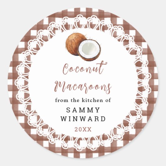 Homemade Coconut Macaroons Label (Voorkant)