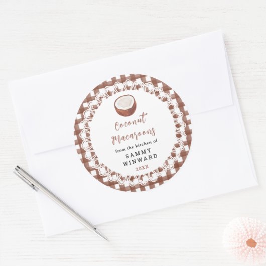 Homemade Coconut Macaroons Label (Envelop)