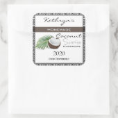 Homemade Coconut Moonshine Vierkante Sticker (Tas)