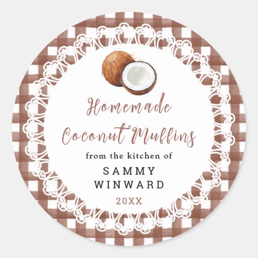 Homemade Coconut Muffins Label (Voorkant)