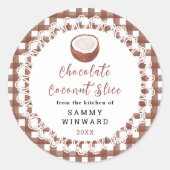 Homemade Coconut Slice Label (Voorkant)