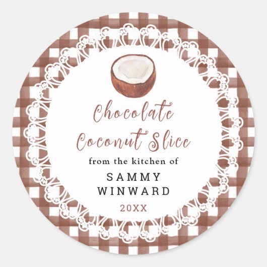 Homemade Coconut Slice Label (Voorkant)