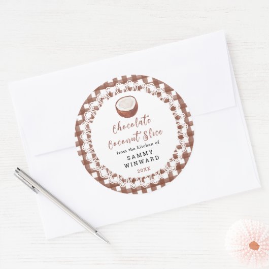 Homemade Coconut Slice Label (Envelop)
