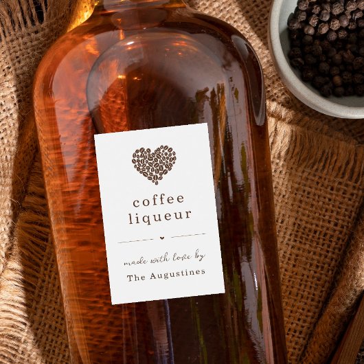 Homemade Coffee Liqueur Label personaliseren Wijn Etiket