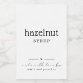 Homemade Coffee Syrup Label Wijn Etiket (Enkel label)