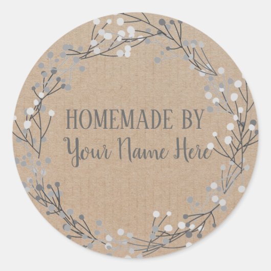 Homemade Cookie Cake Craft Floral Wreater C Ronde Sticker (Voorkant)
