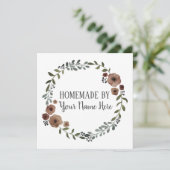 Homemade Cookie Cake Craft Floral Wreater Kaart (Staand voorkant)