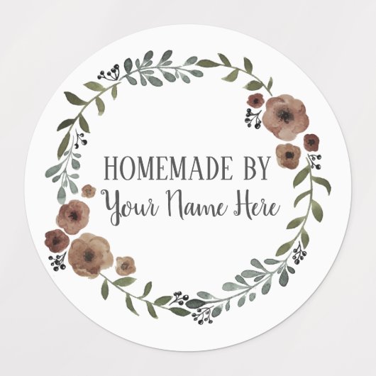 Homemade Cookie Cake  Craft Floral Wreater Labels (Design 1)