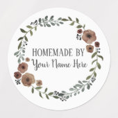 Homemade Cookie Cake  Craft Floral Wreater Labels (Design 1)