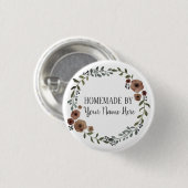 Homemade Cookie Cake  Craft Floral Wreater Ronde Button 3,2 Cm (Voorkant /achterkant)