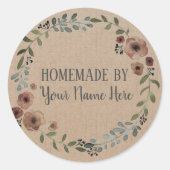 Homemade Cookie Cake  Craft Floral Wreater Ronde Sticker (Voorkant)