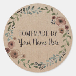 Homemade Cookie Cake  Craft Floral Wreater Ronde Sticker