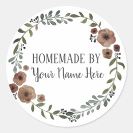 Homemade Cookie Cake  Craft Floral Wreater Ronde Sticker