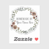 Homemade Cookie Cake  Craft Floral Wreater Sticker (Vel)