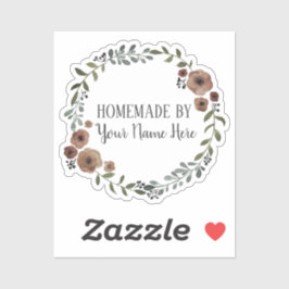 Homemade Cookie Cake  Craft Floral Wreater Sticker