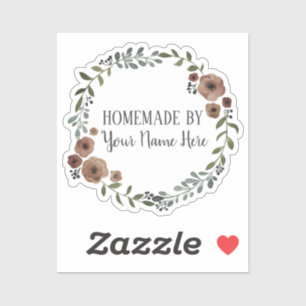 Homemade Cookie Cake  Craft Floral Wreater Sticker