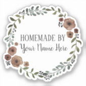 Homemade Cookie Cake Craft Floral Wreater Sticker (Voorkant)