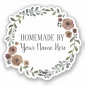 Homemade Cookie Cake  Craft Floral Wreater Sticker (Voorkant)