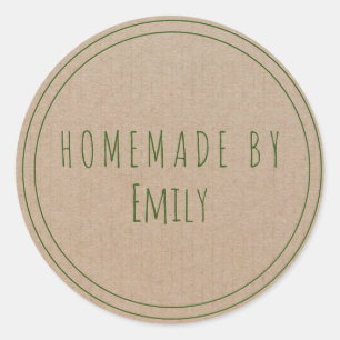 Homemade Cookies Cake Simple Kraft Paper C Ronde Sticker