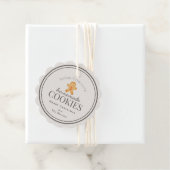 Homemade Cookies Gingerbread Man Holiday Bedankjes Labels (In situ)