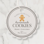 Homemade Cookies Gingerbread Man Holiday Bedankjes Labels (Voorkant)