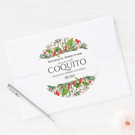 Homemade Coquito Persoonlijk Ronde Sticker (Envelop)